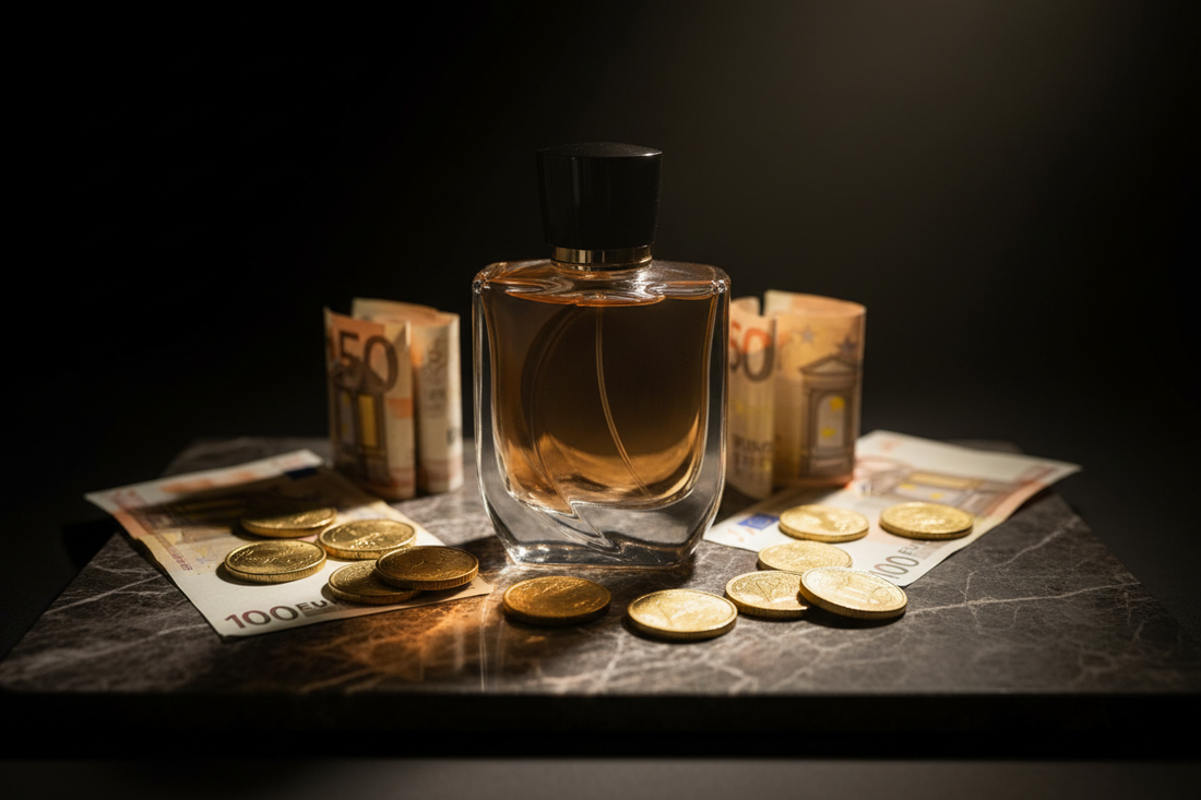 Pheromone Parfüm kaufen – Alpha Noir Homme von Passionaty mit goldenen Münzen, premium Qualität Made in Germany